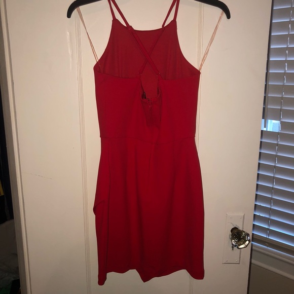 Red high-neck cocktail/mini - Picture 2 of 3